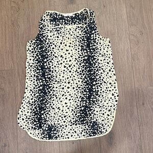 Vince Black and Cream Spotted Blouse